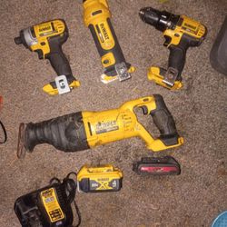DeWalt Tool Set With Batteries And Charger 