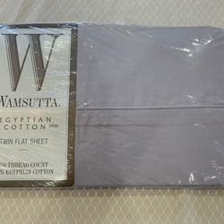 Brand New - Wamsutta Egyptian Cotton Twin Flat Sheet in Gray