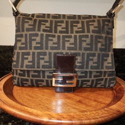 FENDI Baguette ZUCCA Shoulder Bag