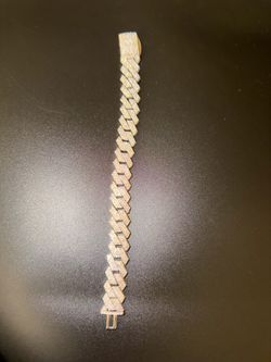 8in 14mm Cuban link bracelet Moissanite vvs