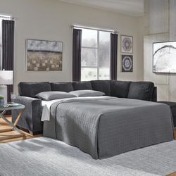  Altari - Slate - Sleeper Sectional with Chaise 