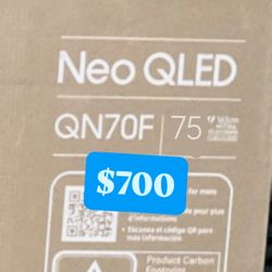 Samsung - 75” Class QN70F Series Neo QLED Mini LED 4K UHD SamsungVision AI Smart Tizen TV