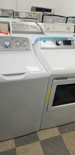 washer and dryer open box new 220 volt General lectric top loader