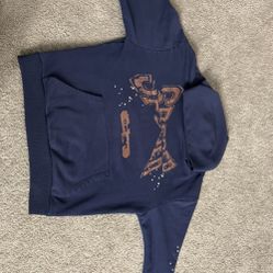 Medium Motocross Navy Blue Sp5der Hoodie