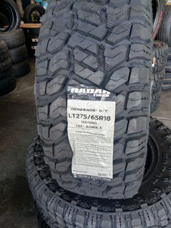 SET DE LLANTAS NUEVAS RADAR RT LT 275 65 18
