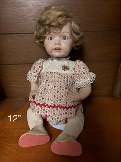 12-Inch Porcelain Toddler Doll Vintage