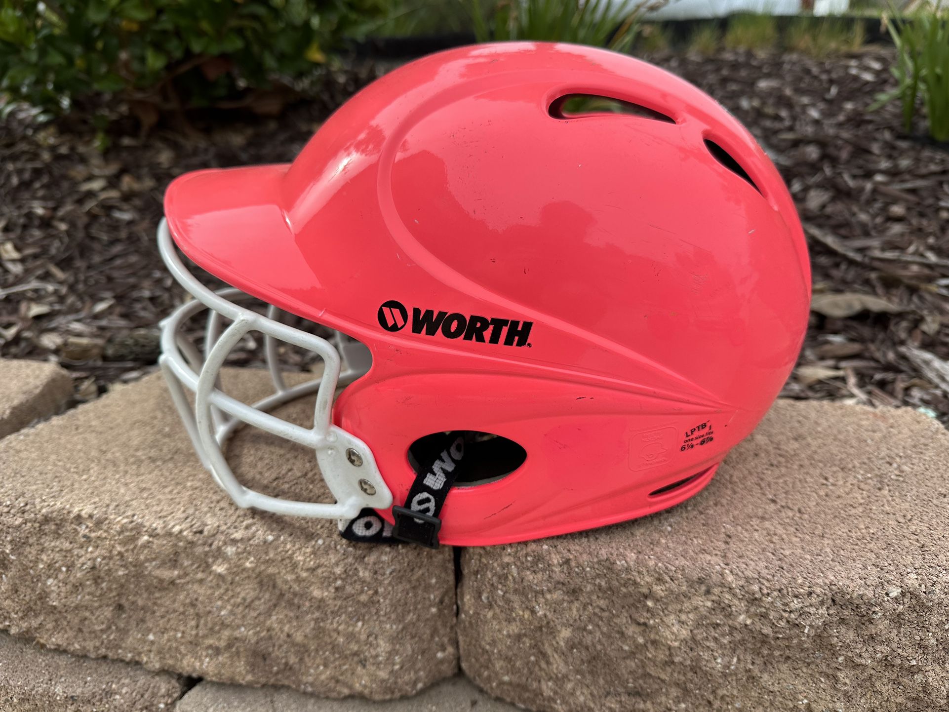 Used Girls Softball Helmet  & Glove