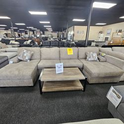Double chaise sectional