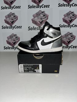 Jordan 1 Retro High Silver Toe Sz10c