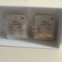 Mk Gold & Silver Earings