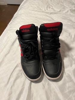Adidas High-Top Sneakers Black and Red