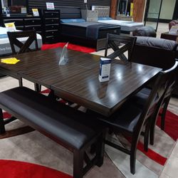 Kelly Dining Table Sets W/4 Chairs And Bench---$699---Wow!!!---Same Day Delivery Available 