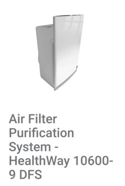 HealthWay Intellipure 10600-9 DFS Tabletop Air Purifier Needs Filter Replacement