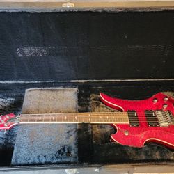 B.C. Rich Mockingbird Pro X In Cherry Red Quilted Maple w/ Hard Case