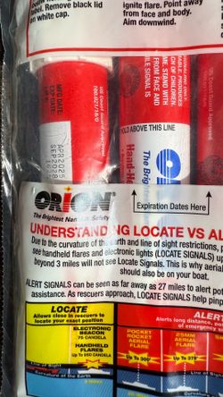 ORION Red Handheld Locate Flares, 3-Pack