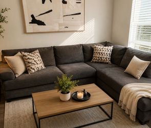 Charcoal gray sectional