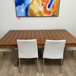 Modern Wood Dining Table and Chairs