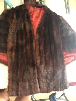 Brown fur shawl