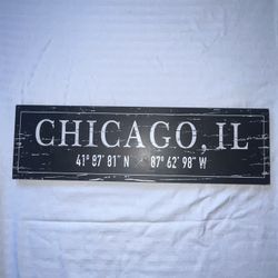 Chicago Wall Decor Sign - Wood