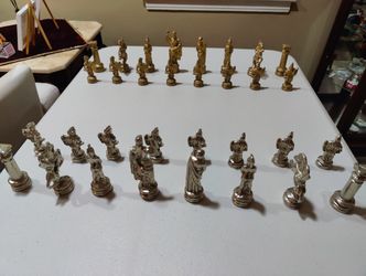 Copper Chess Pieces Full Set Handmade