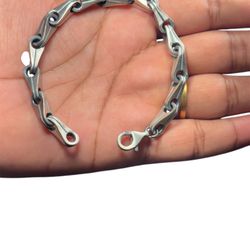 925 Sterling Silver Handmade Bracelet 8.3 Inch | Matte Finish 6mm Heavy Chain