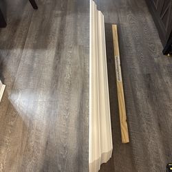 60.5” White Fireplace Mantle