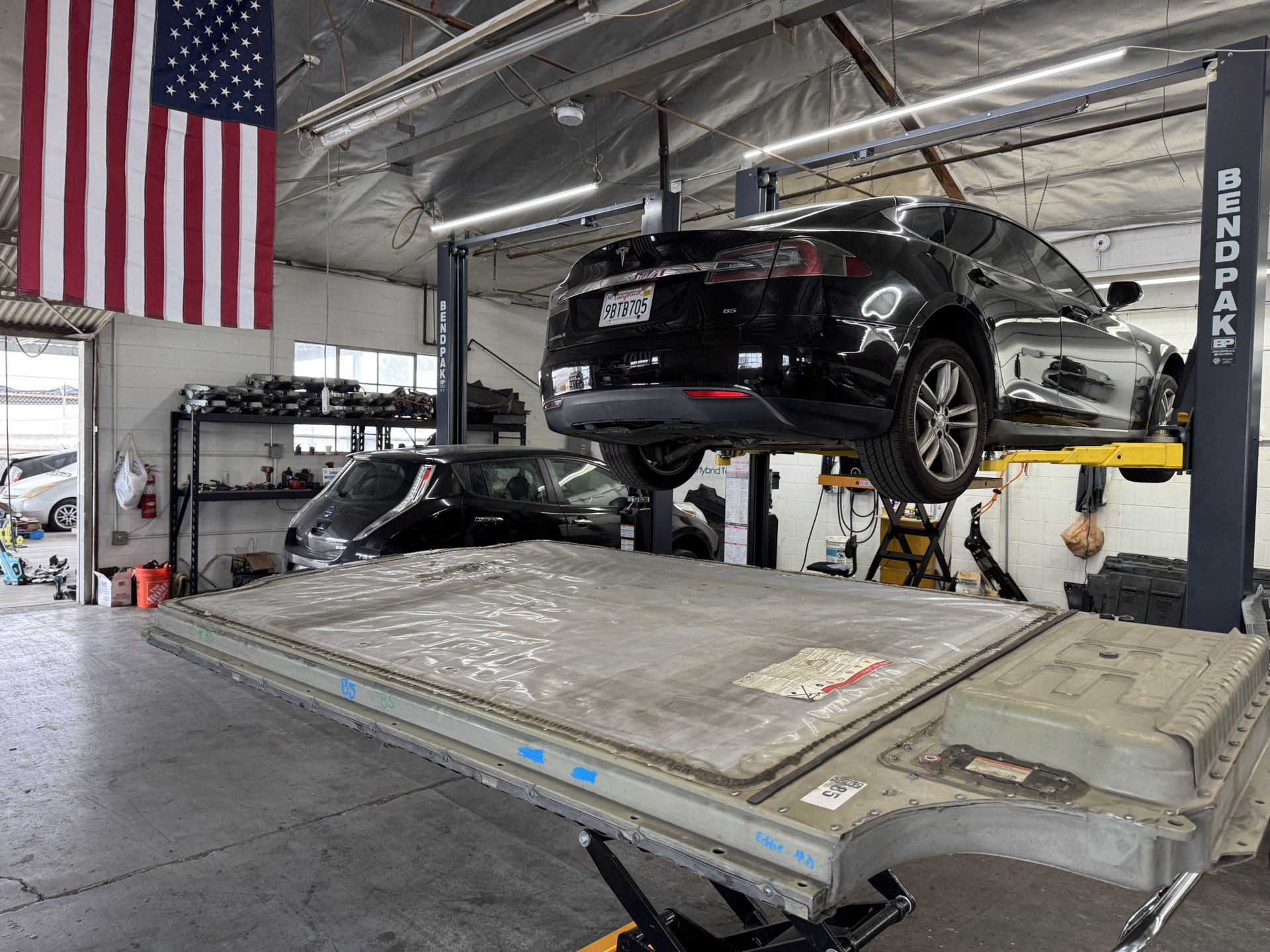 tesla 90 - battery full swap - 300 mile range .