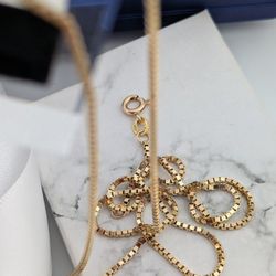 C16💛✨ 14K Solid Gold Box Chain|24"|1.5mm|9.63g.👌💛