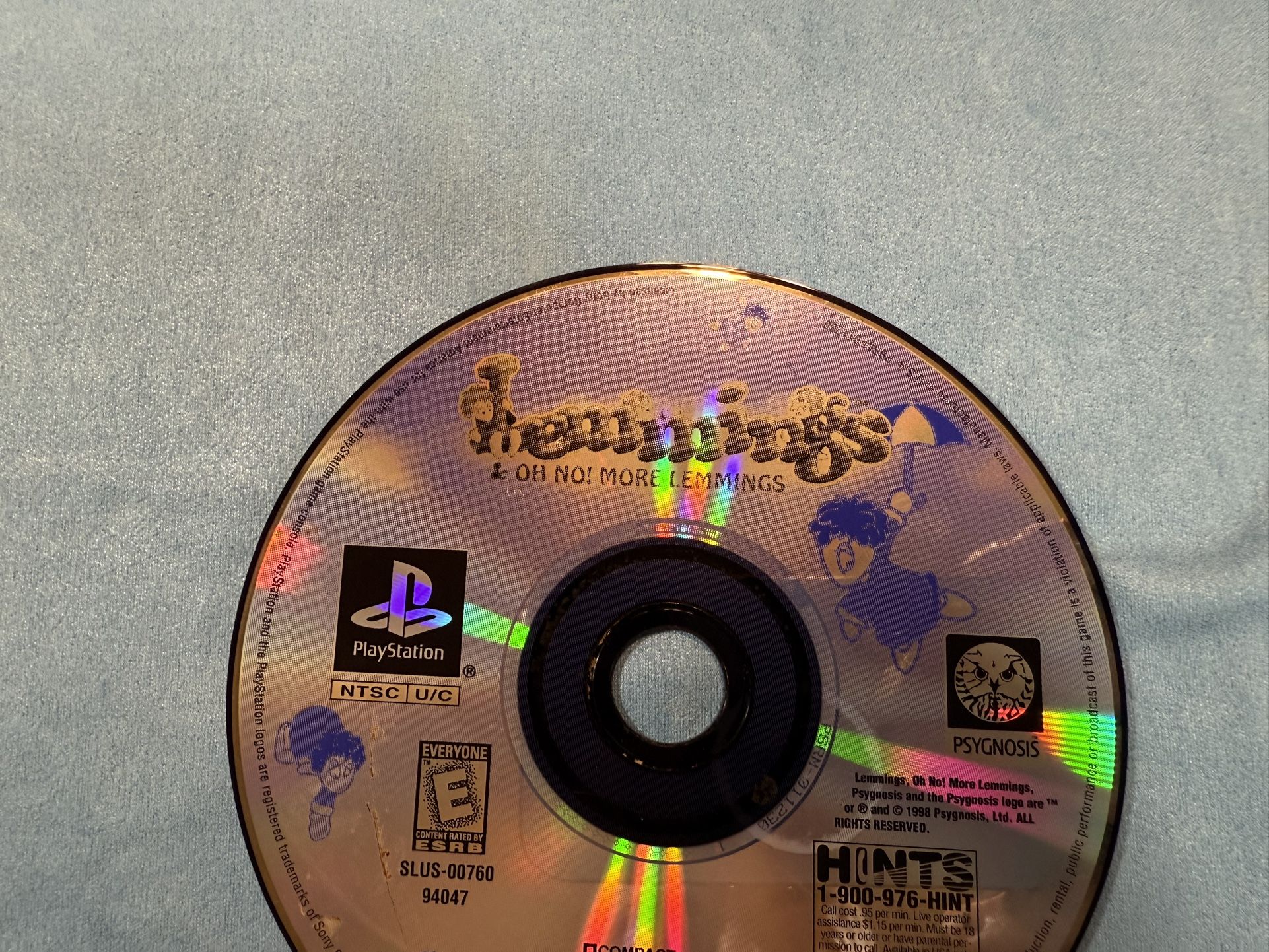Lemmings - Oh No More Lemmings! PS1 DISC ONLY