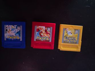 Pokemon Red Blue and Yellow for Gameboy