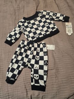 Skull new born outfit