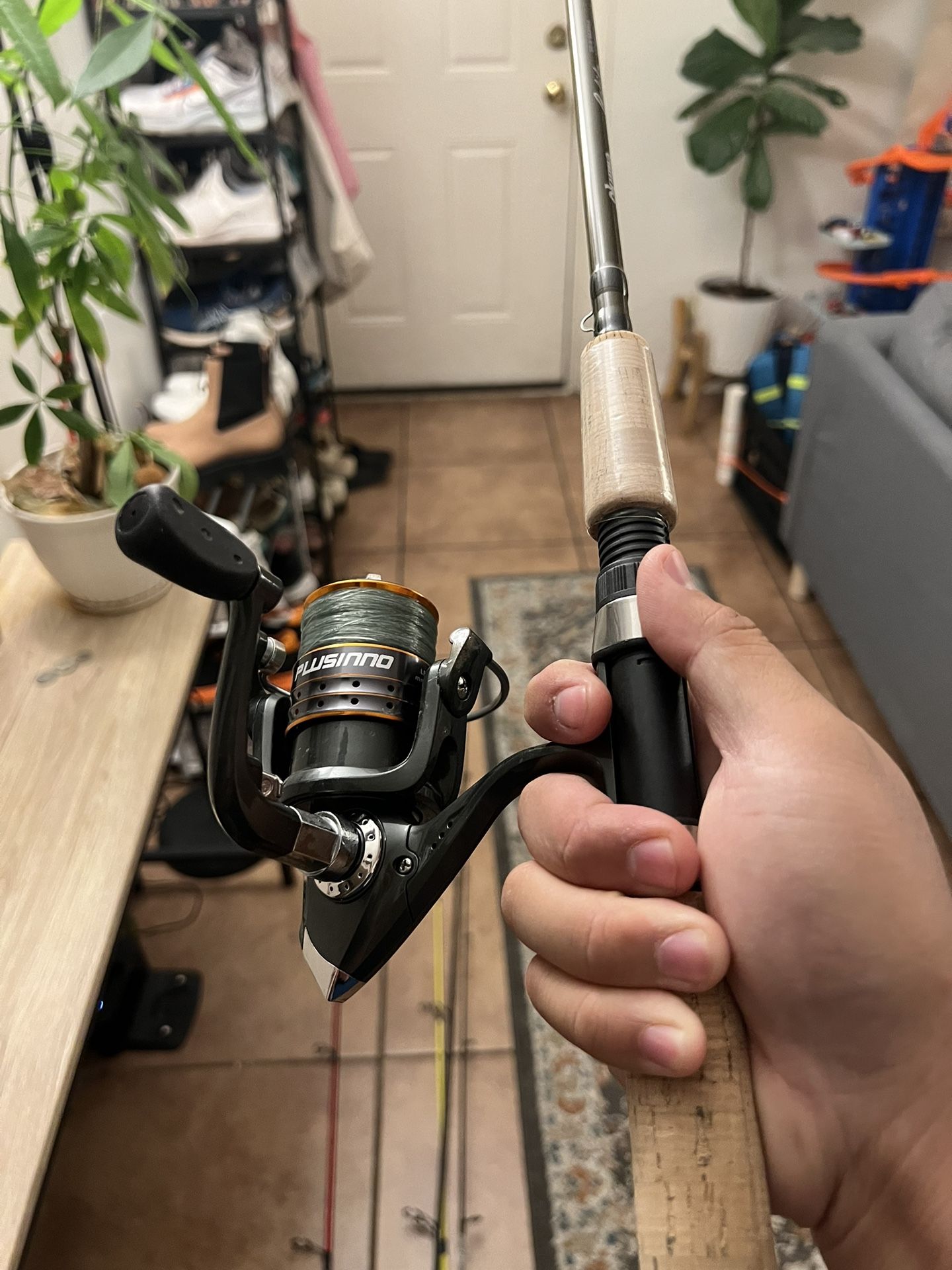 Okuma Celilo 9ft6 Spinning Rod 2pc And Pulsinno HA3000 Reel Fishing Combo