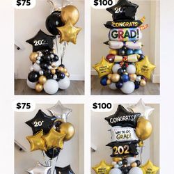 Graduation balloon bouquets from $35.00 and up