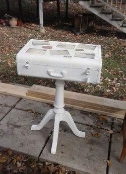 Vintage suitcase table