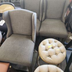 Suzie Shelter Wingback 27" Counter-Height Armless Barstool, Charcoal Brown