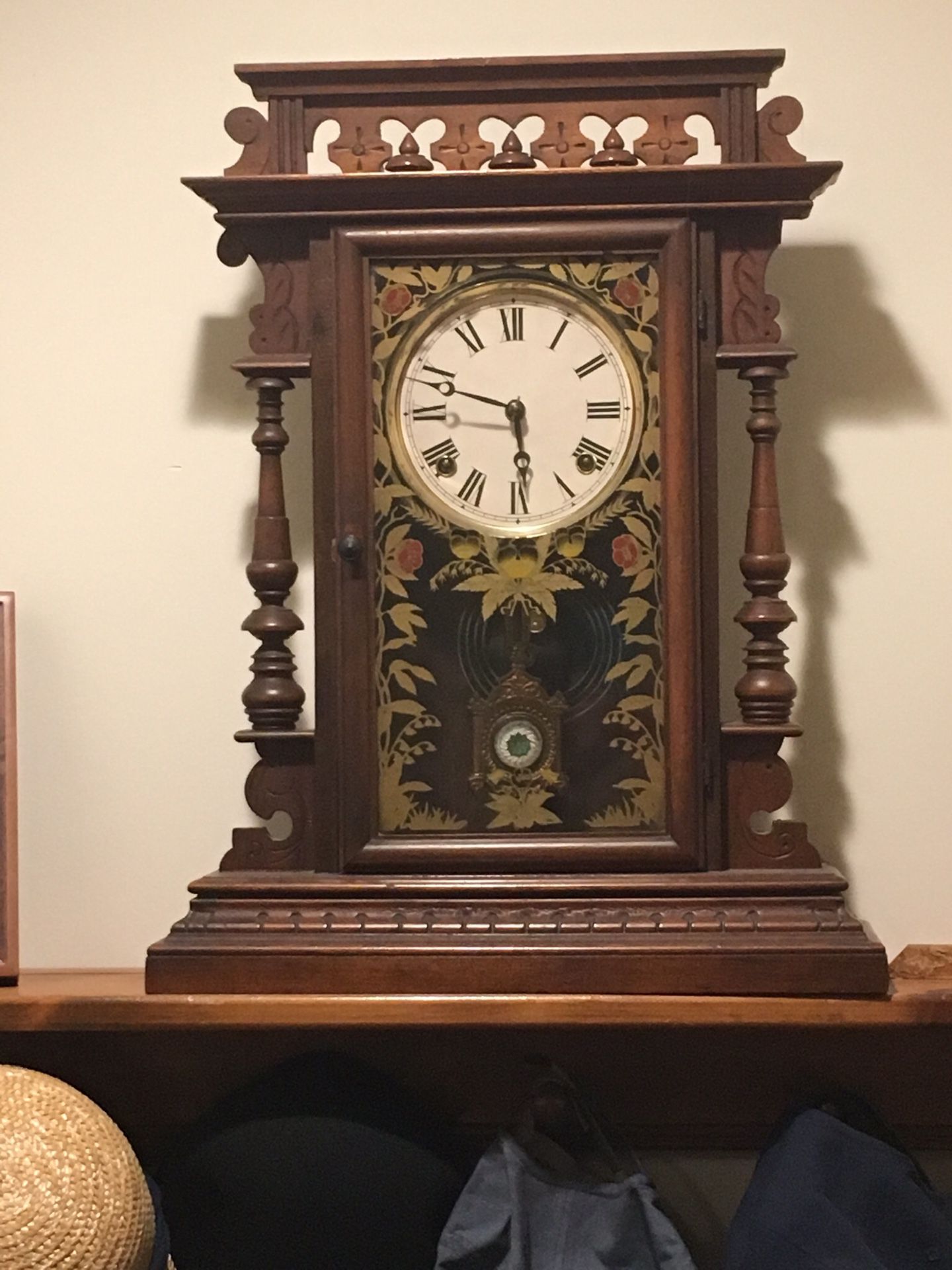 Antique Pendulum Mantle Clock