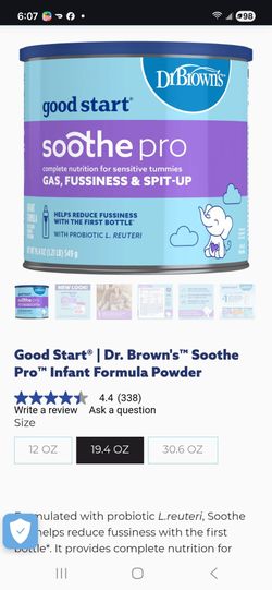 Dr Browns Soothe Pro Baby formula ( Gas,Fussiness  and Spit up
