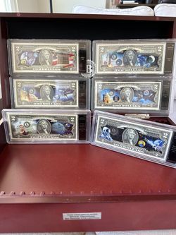 Bradford Exchange Colorized Uncirculated $2 Bill Collection — In Wooden ...