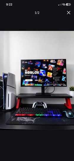 PS5 Slim Disc Bundle + Samsung Monitor + Controller + 4 Games + WiFi Adapter – Like New Condition