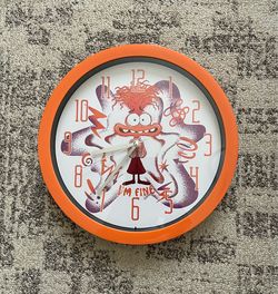Disney Pixar Inside Out 2 Anxiety "I'm Fine" wall clock