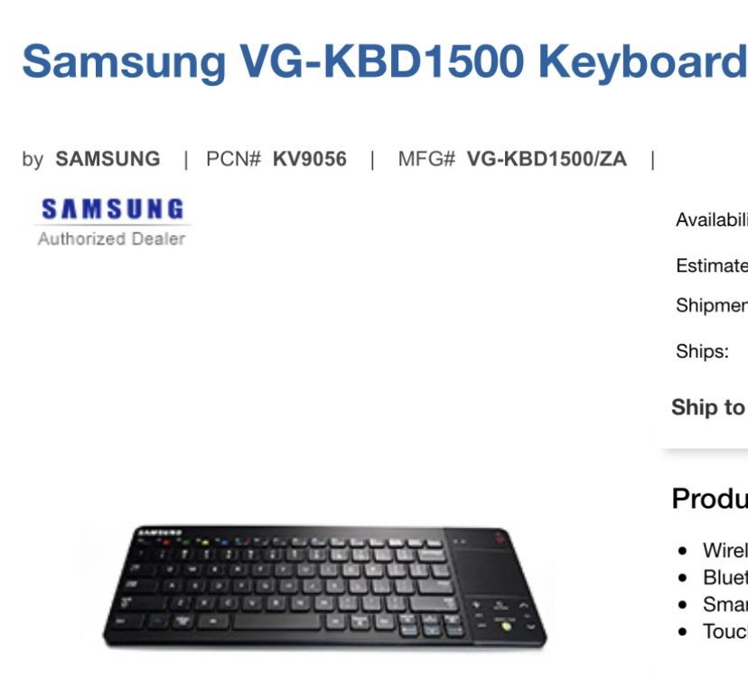 Samsung Wireless Keyboard VG KBD1500