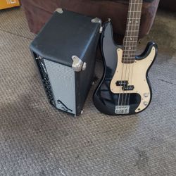 Bass Guitar And amp Fairly new 