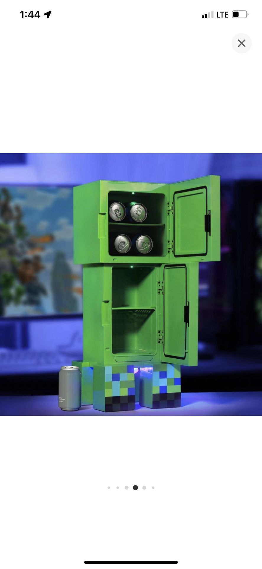 Minecraft Charged Creeper Figural Mini Fridge