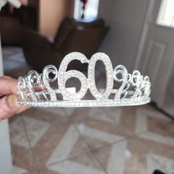 60th Birthday Tiara Silver