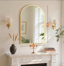 Arched Straight Bathroom Mirror Wall Mirror - an Ideal Choice for Bathroom Entrances and Bedrooms with True Reflection and No Deformation