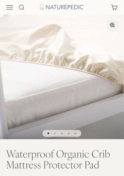 Naturepedic Waterproof Organic Crib Mattress Protector Pad