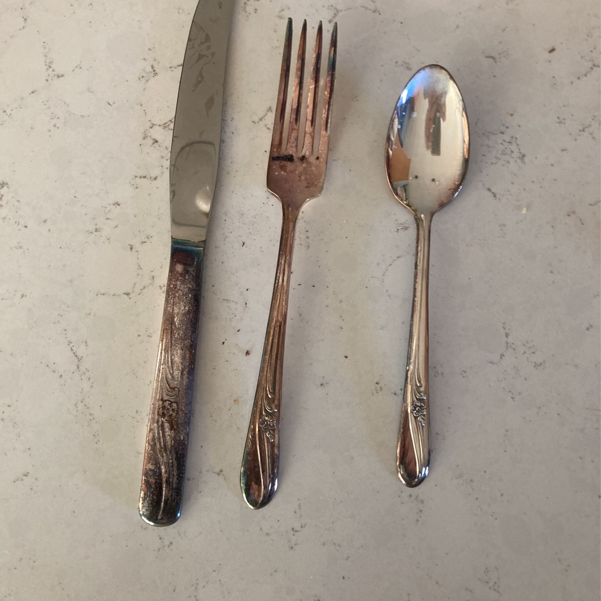 Silver plated 3 Pc Table Services For 12