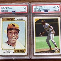 WILLIE MCCOVEY GRADED PADRES CARDS