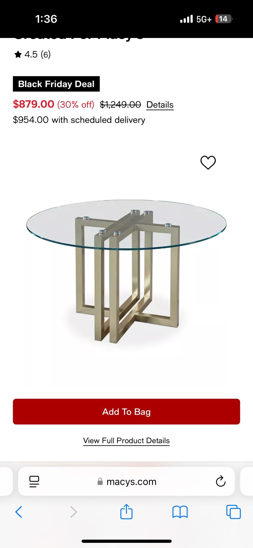 Emila Round Glass Dining Table