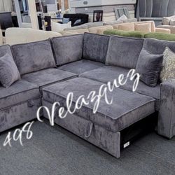 ✅️✅️3-Piece Convertible Sectional
Sleeper Sofa W/Cupholder, Sofa Storage, & USB Ports✅️✅️